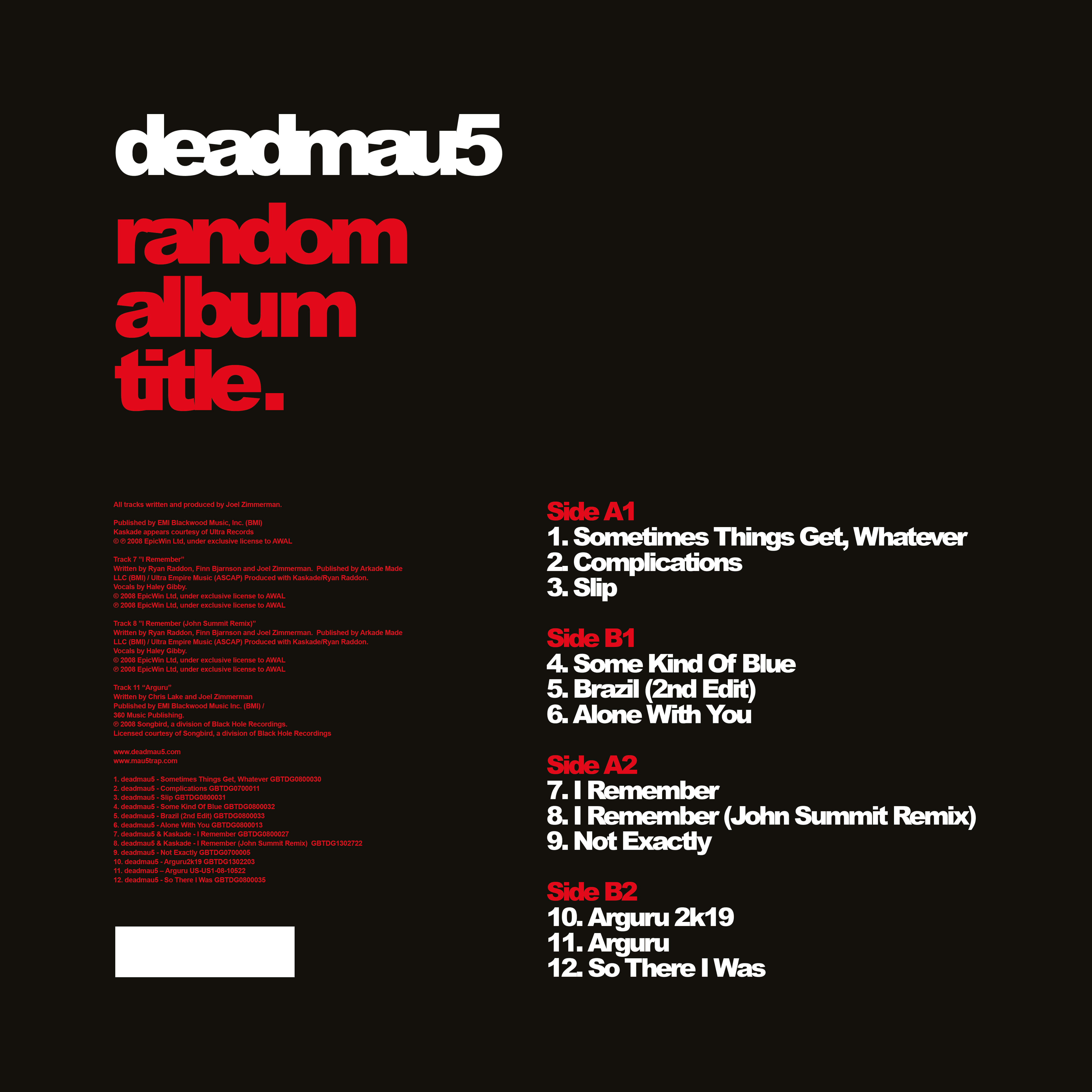 deadmau5 - Random Album Title - Vinyl