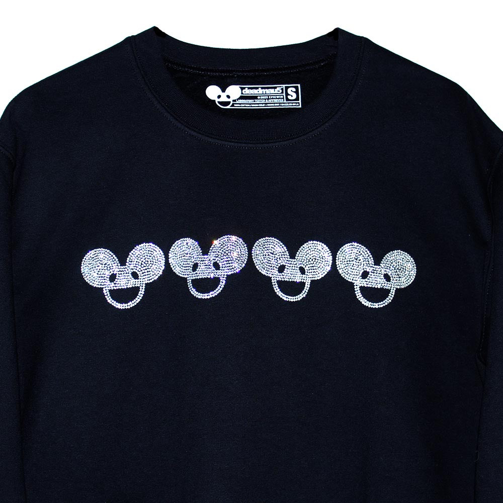 Black Bedazzled Crewneck Sweater