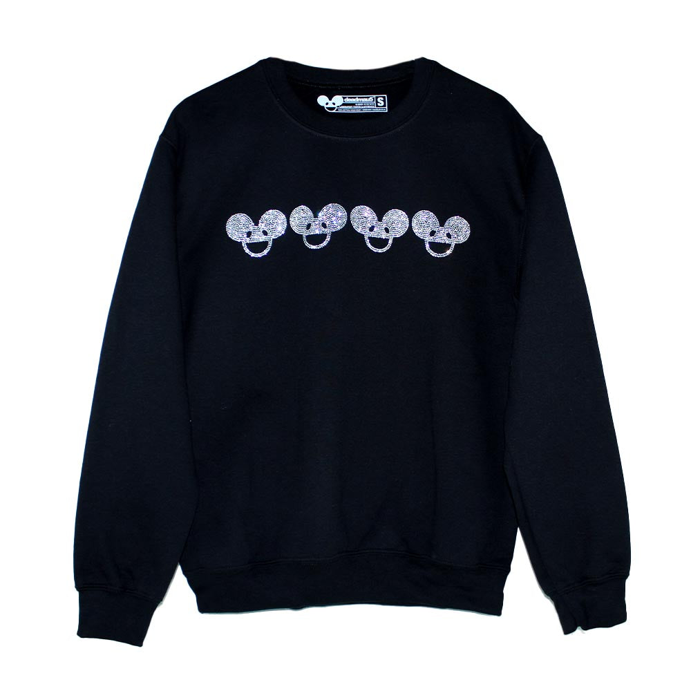 Black Bedazzled Crewneck Sweater