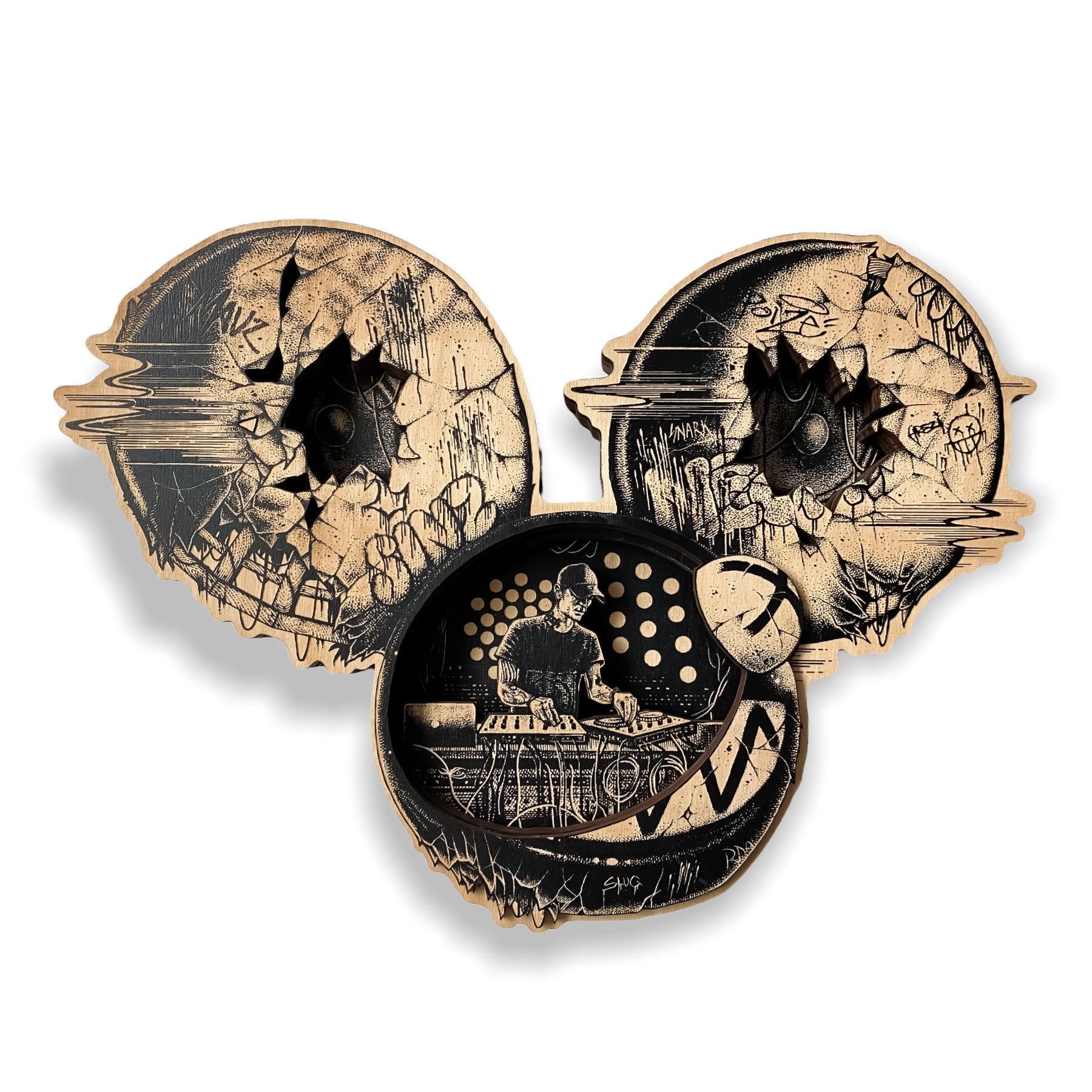 deadmau5 x Paul Jackson - limited edition wood art print