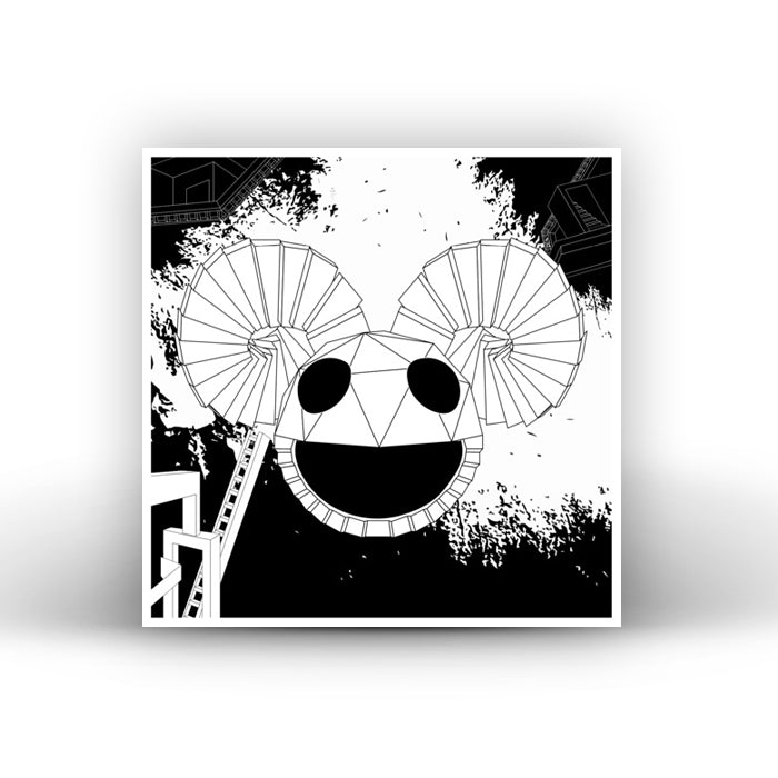 deadmau5 x Cobykatz - "In5initi (black & white)" fine art print