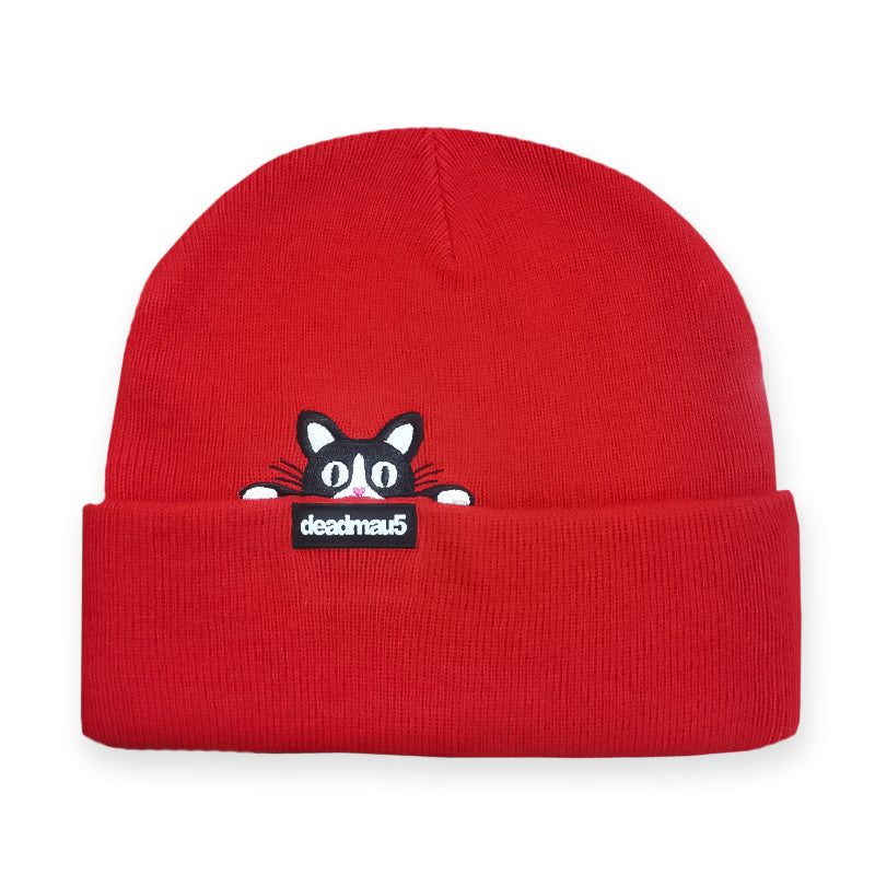 meowingtons red beanie