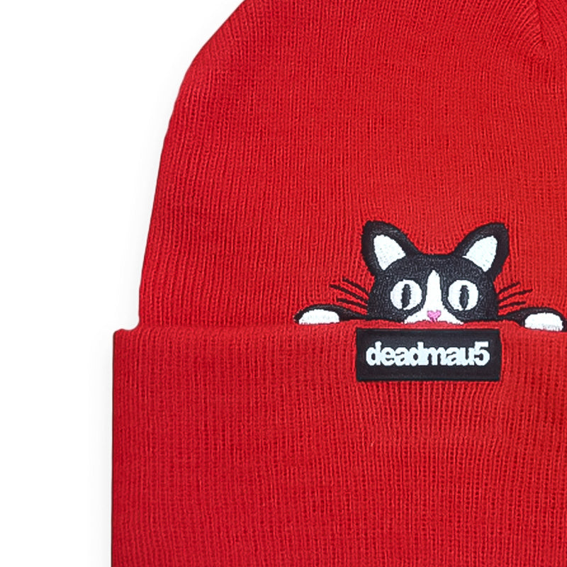 meowingtons red beanie